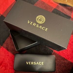 Versace Black and Gold Glasses Case